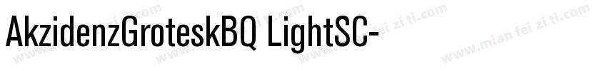 AkzidenzGroteskBQ LightSC字体转换